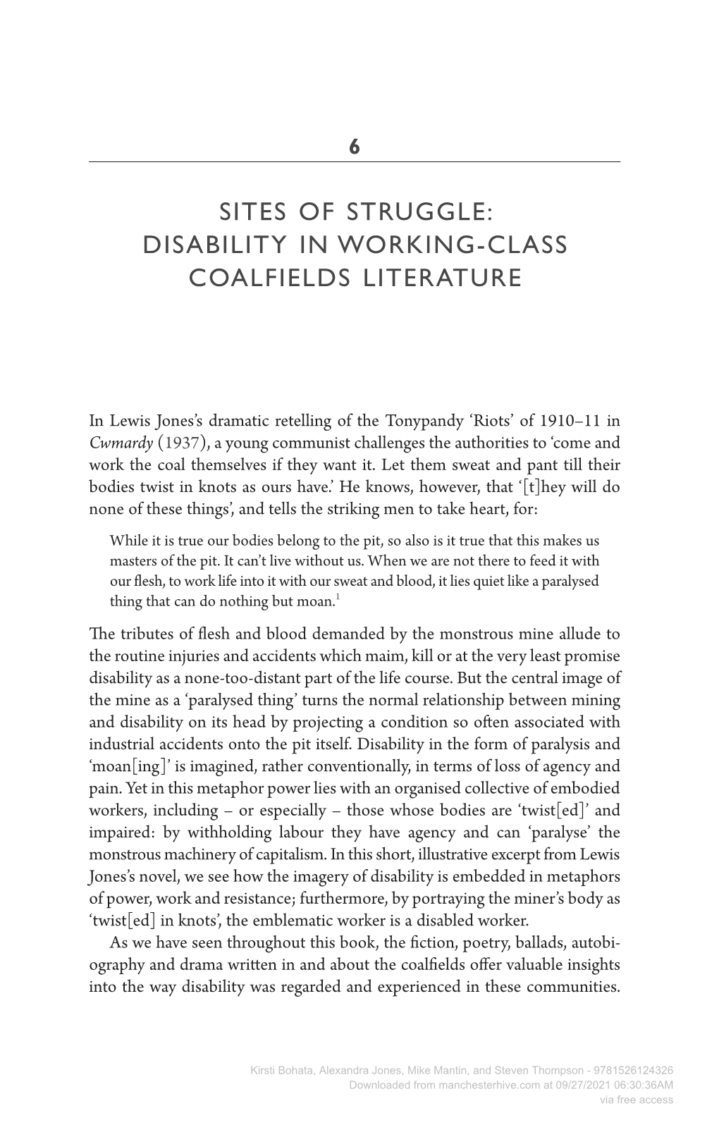 Downloaded from Manchesterhive.Com at 09/27/2021 06:30:36AM Via Free Access 212 DISABILITY in INDUSTRIAL BRITAIN