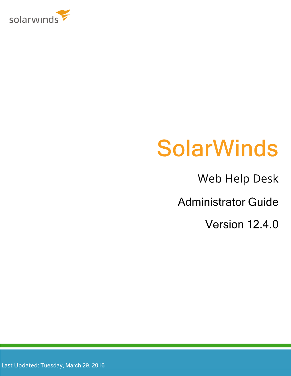 Solarwinds Web Help Desk Admin Guide