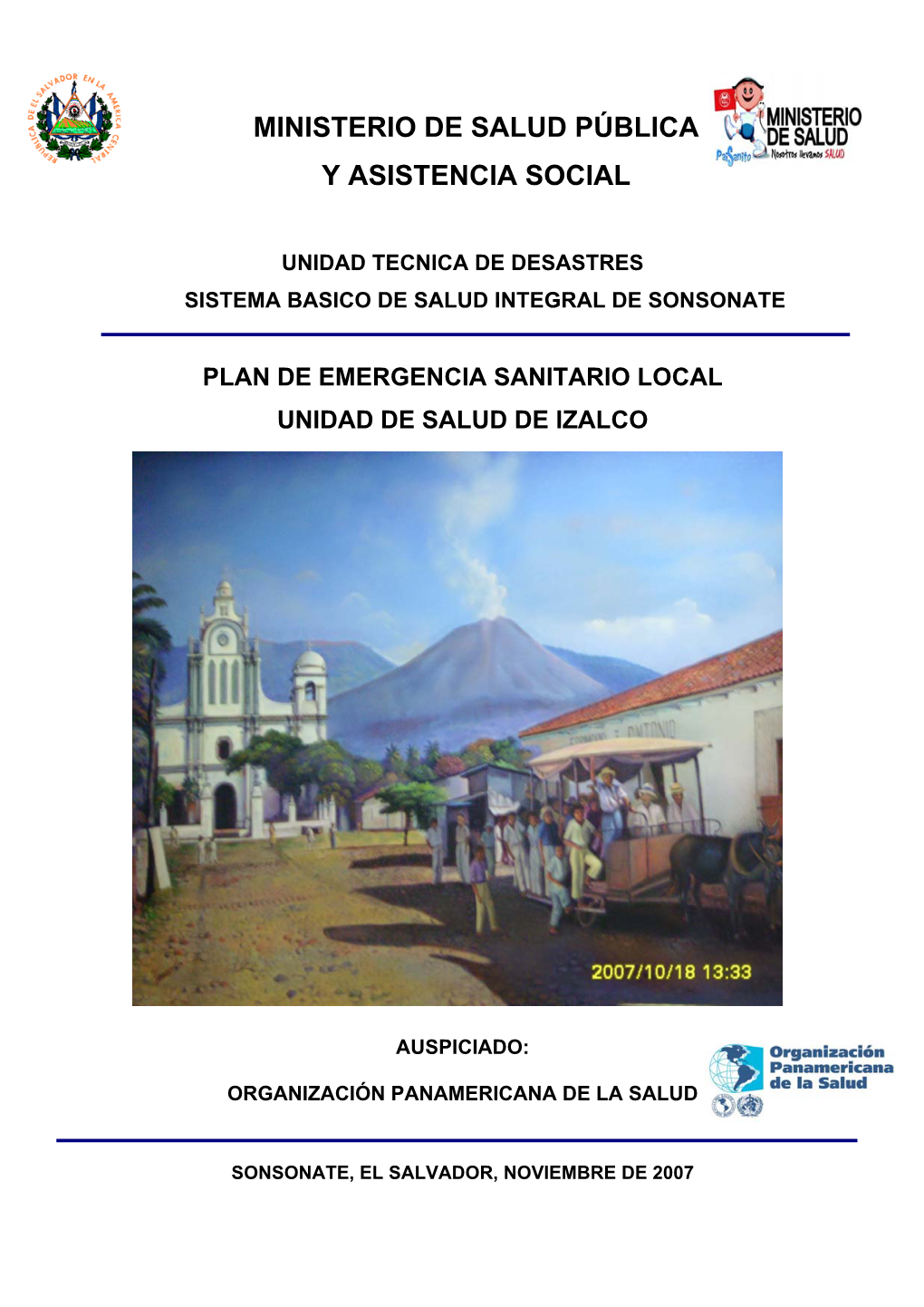 Plan De Emergencia Sanitario Local Unidad De Salud De Izalco