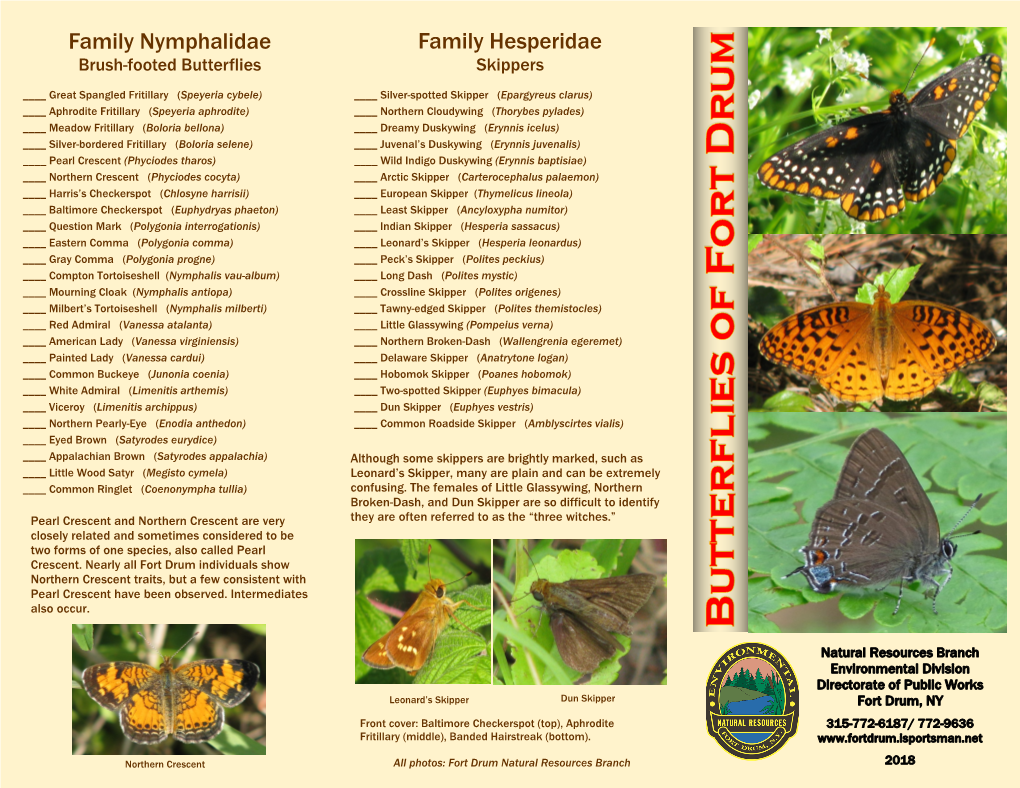 Butterflies of Fort Drum