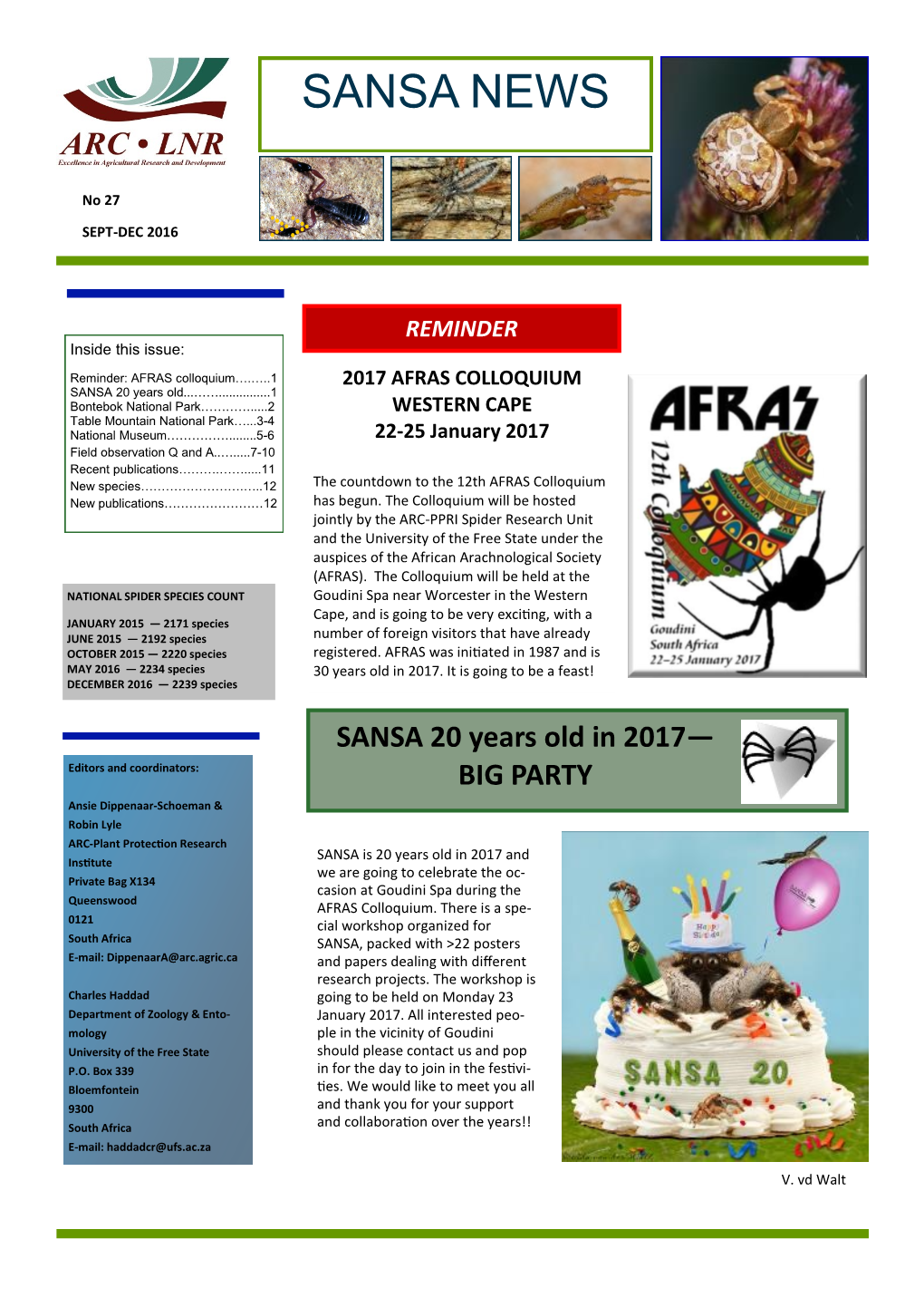 SANSA News, No 27, Sept-Dec 2016