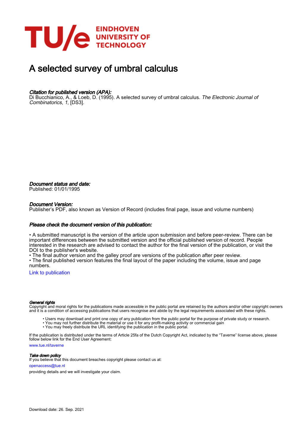 A Selected Survey of Umbral Calculus