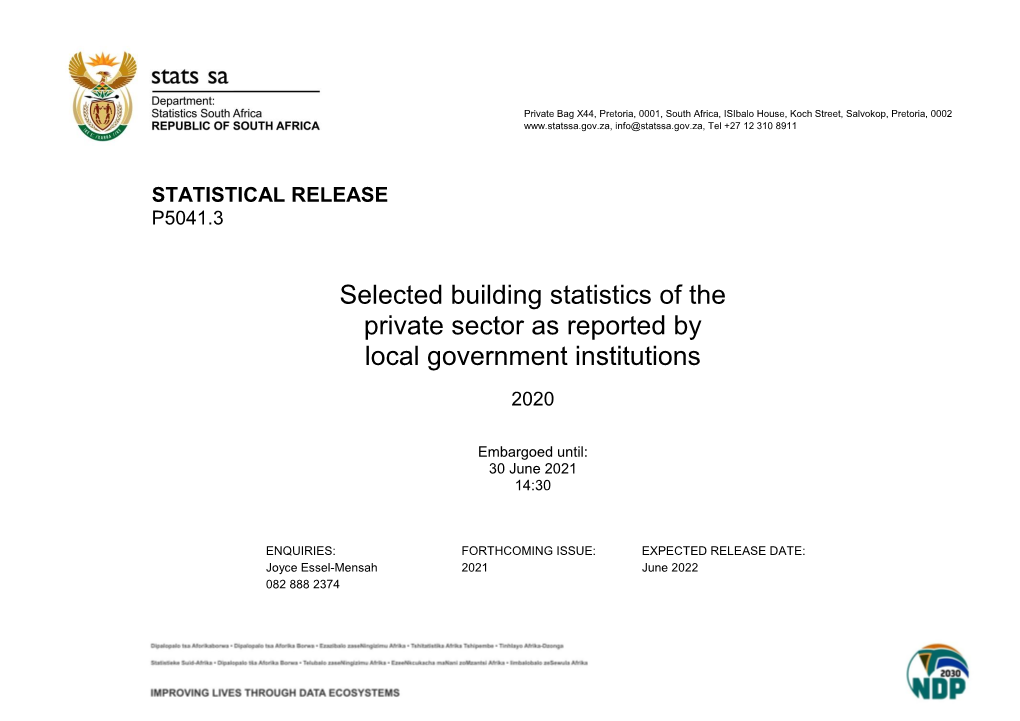 Statistical Release P5041.3