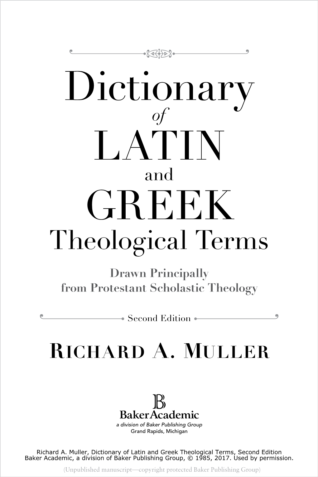 Dictionary LATIN GREEK