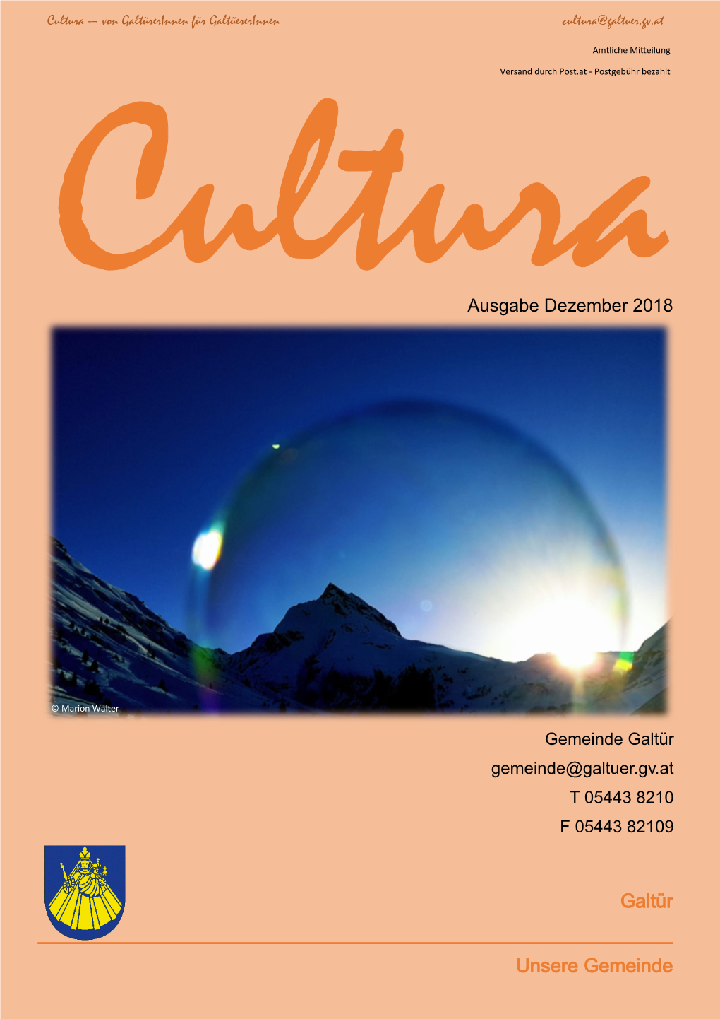 Cultura Ausgabe Dezember 2018