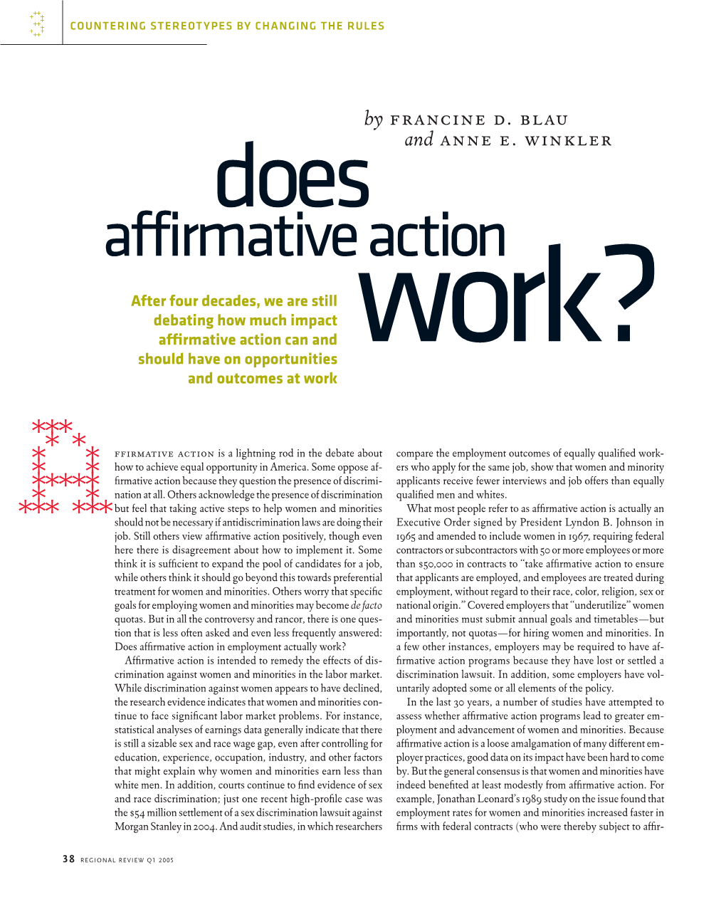 Does Affirmative Action Work?