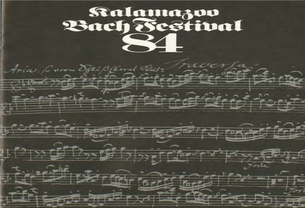 1984 Bach Festival Program