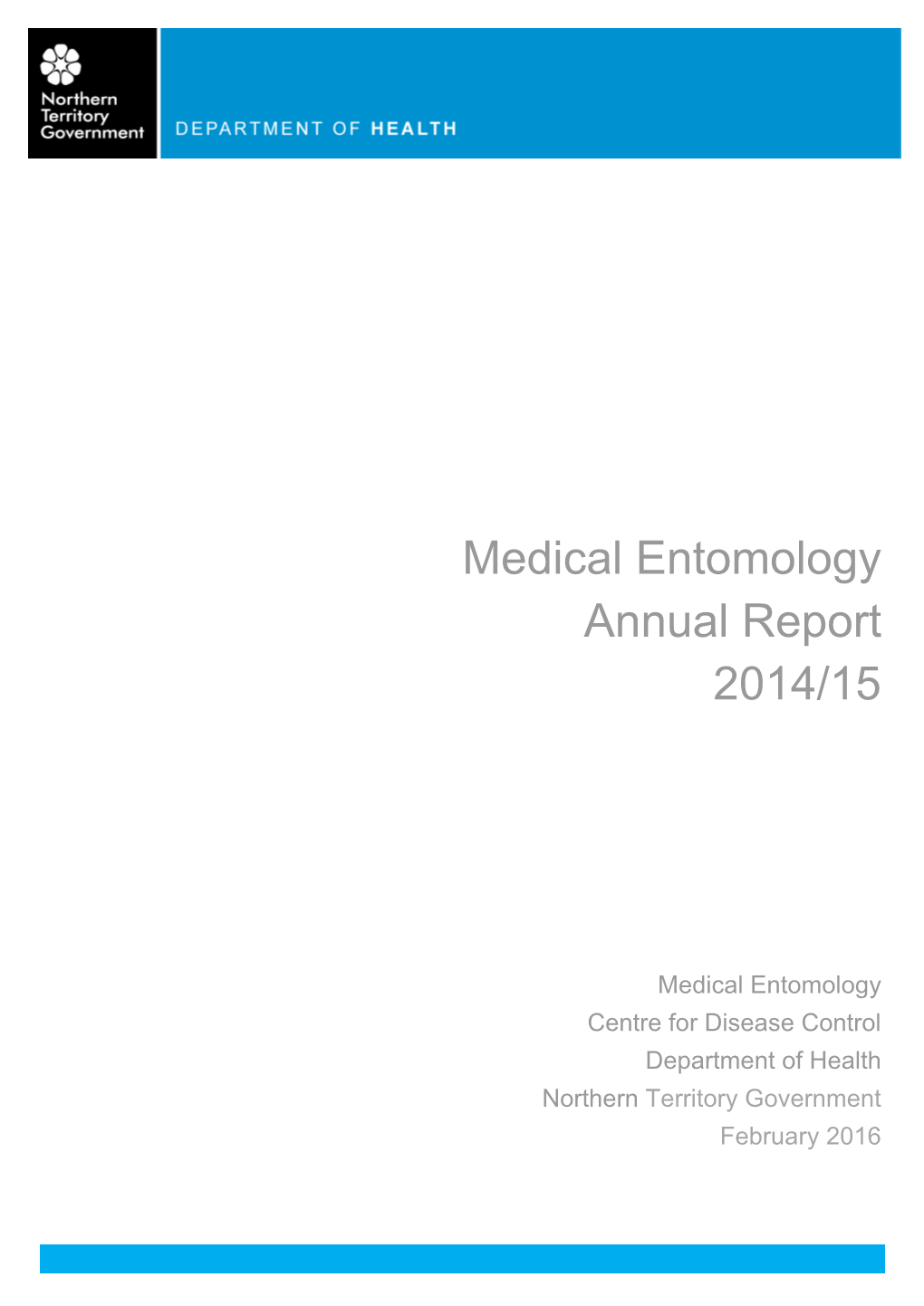 Medical Entomology Annual Report 2014/15