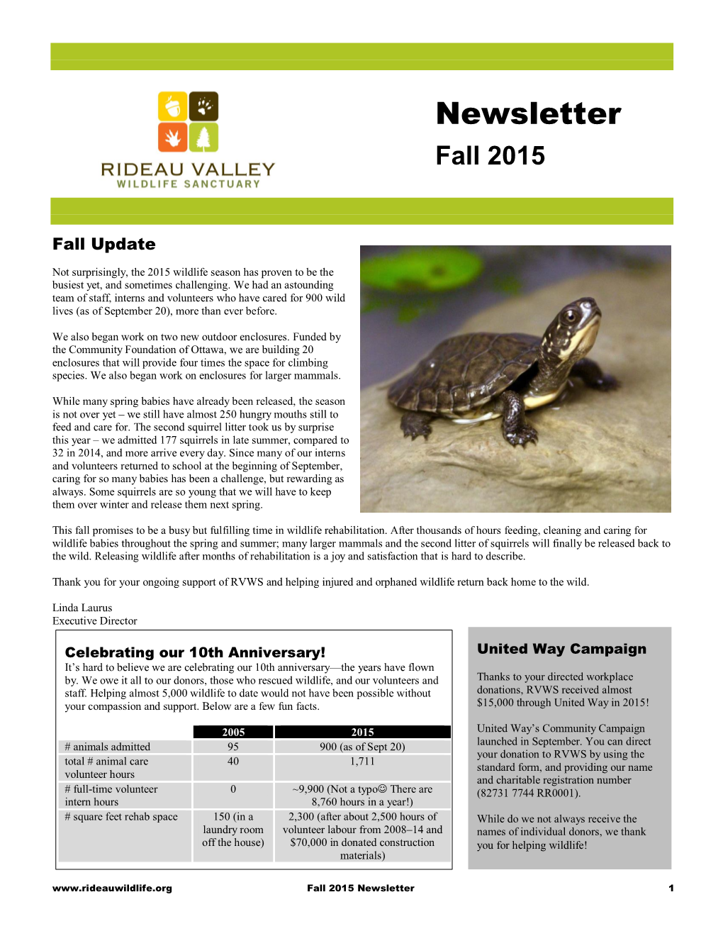 Newsletter Fall 2015