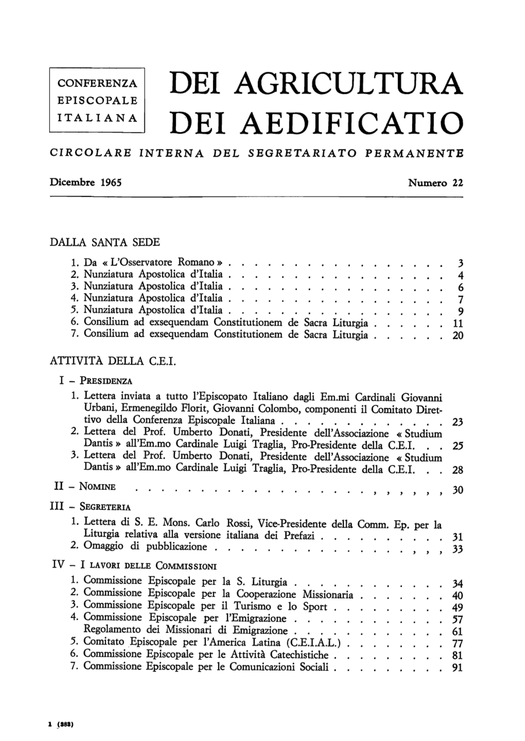 Dei Agricultura Dei Aedificatio, N