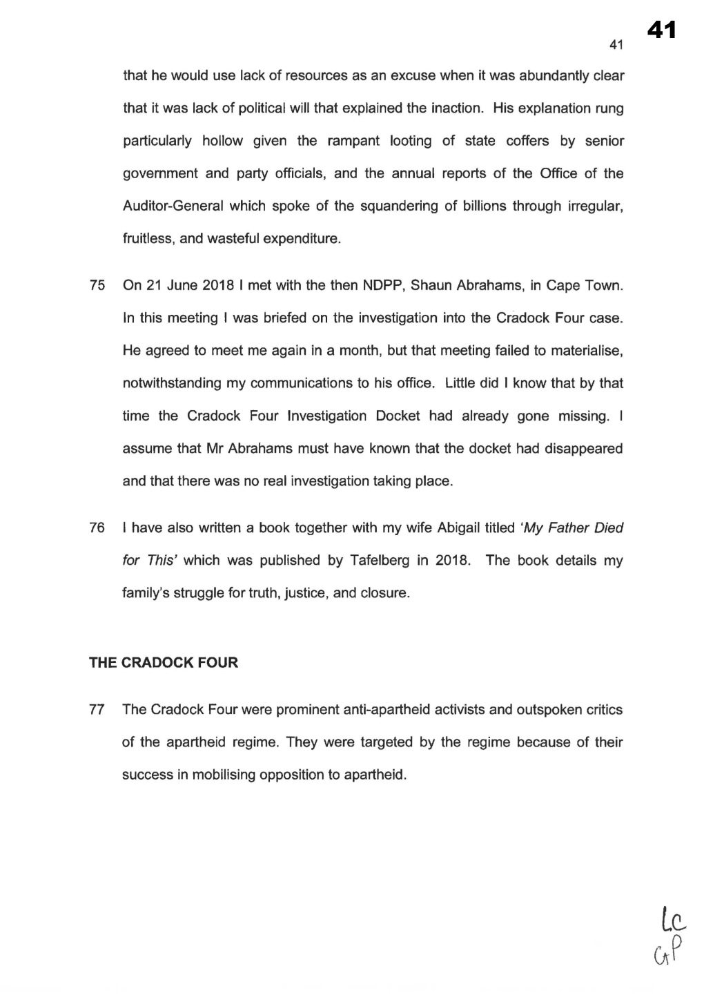 2. Cradock Four Issued Notice of Motion And
