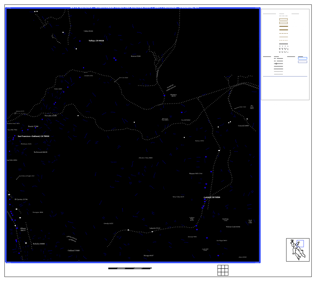 URBANIZED AREA REFERENCE MAP: San Francisco--Oakland, CA 121.996298W S Prings Crk LEGEND 37 S S 37 P Ears Point Rd K Ad Y D Lin Y