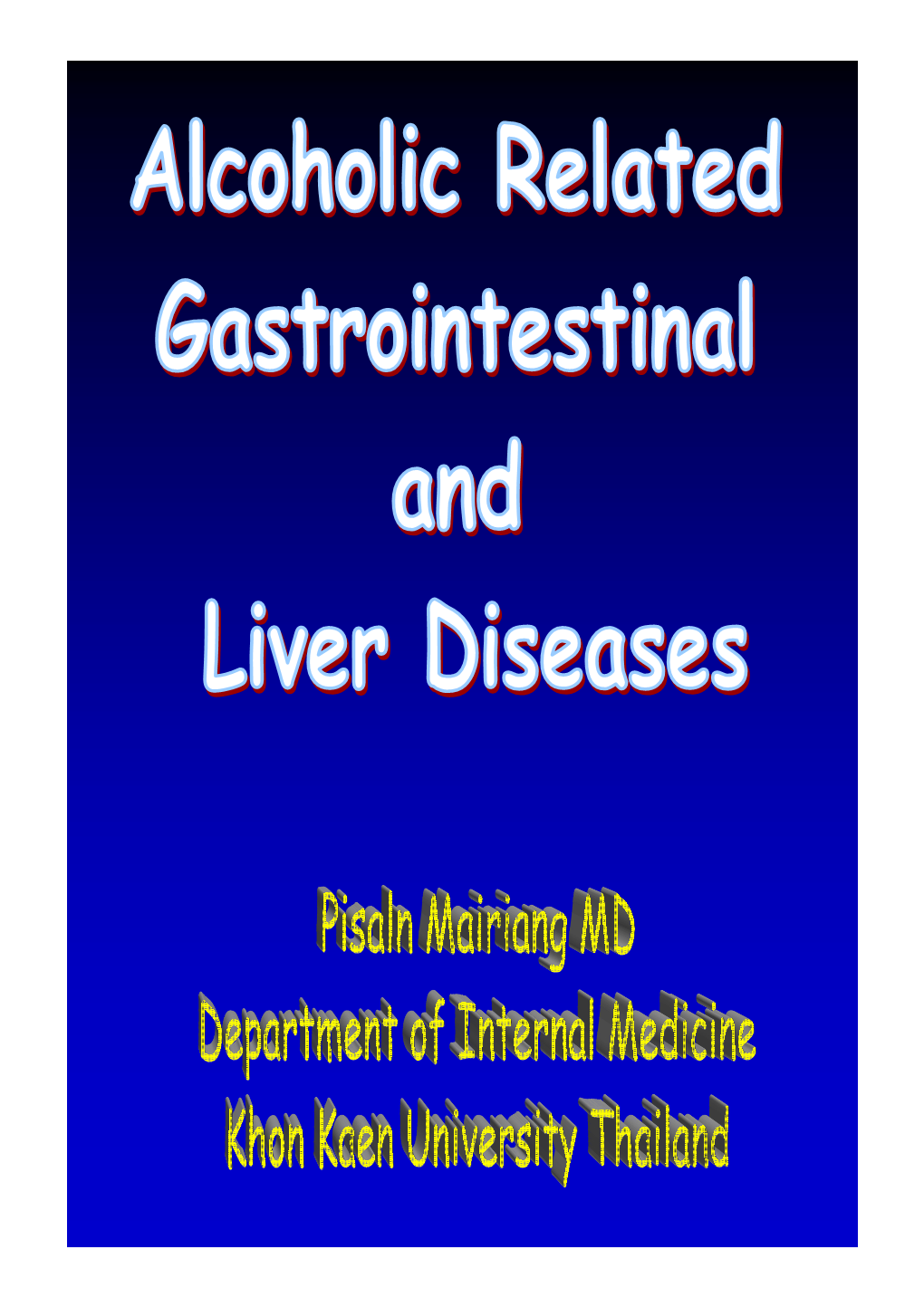 Alcoholic Liver Diseases