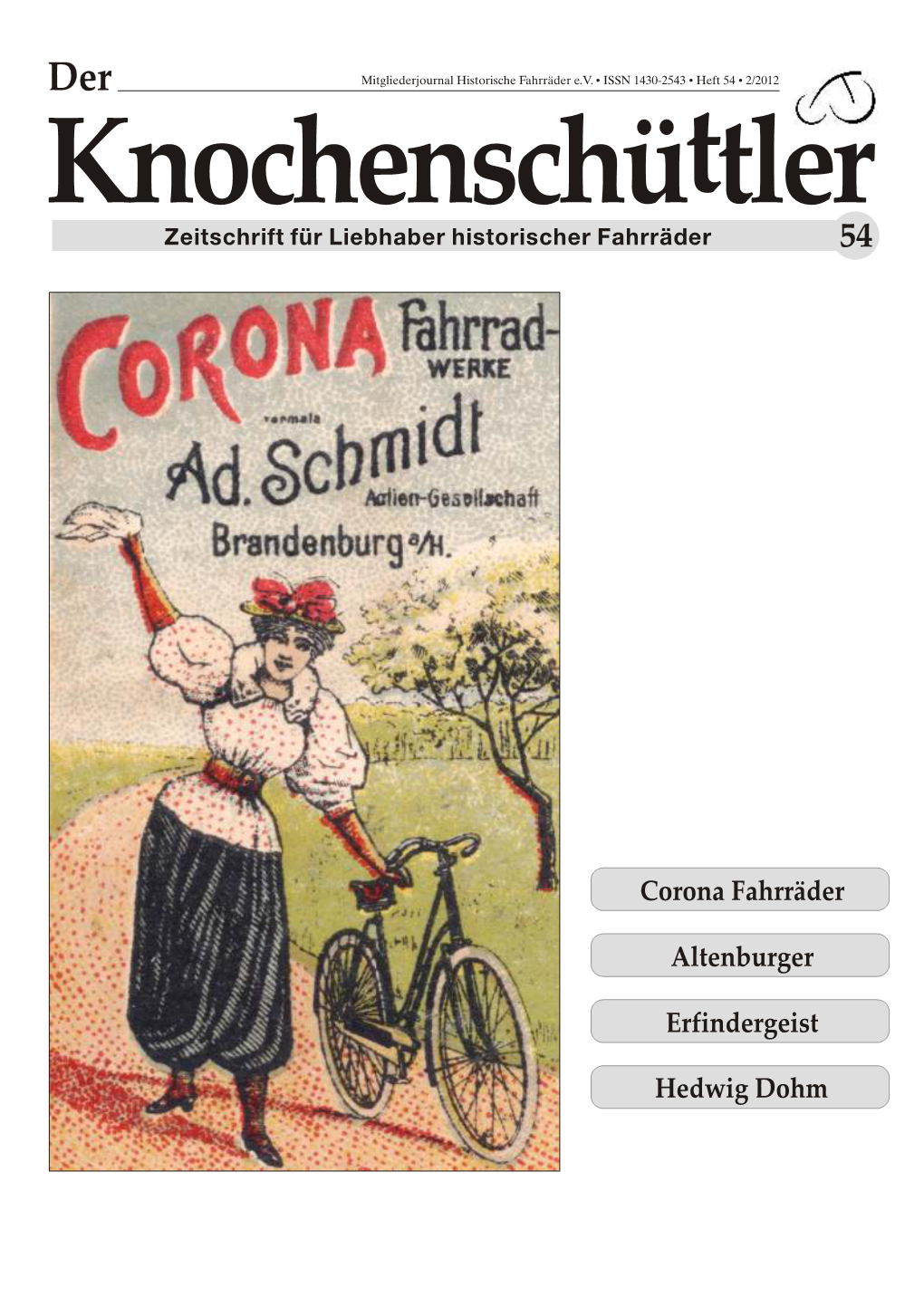 Hedwig Dohm Erfindergeist Altenburger Corona Fahrräder