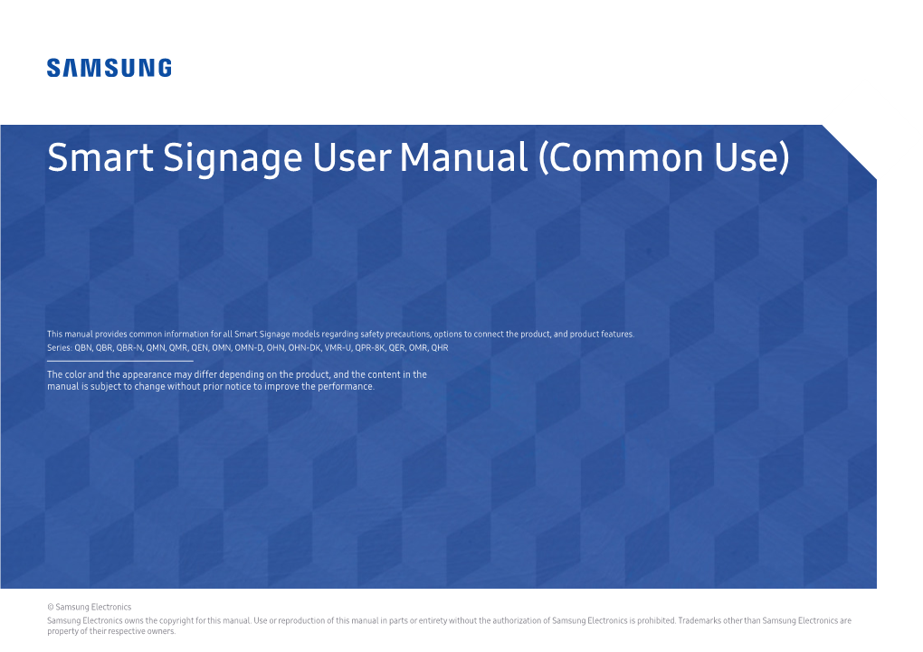 User Manual (Common Use)