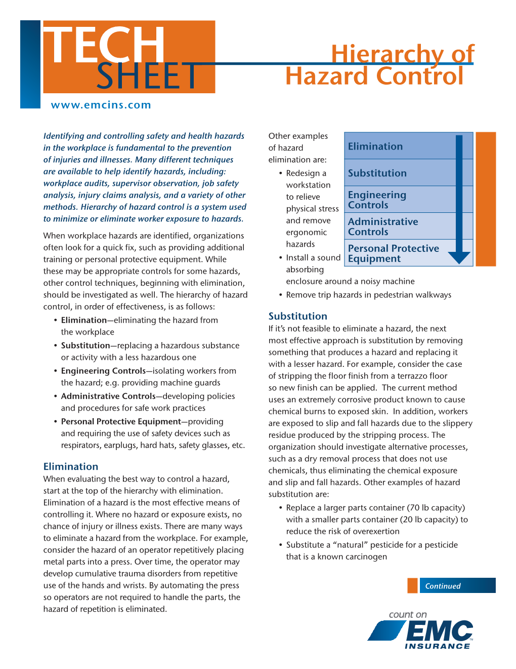 Hierarchy of Hazard Control