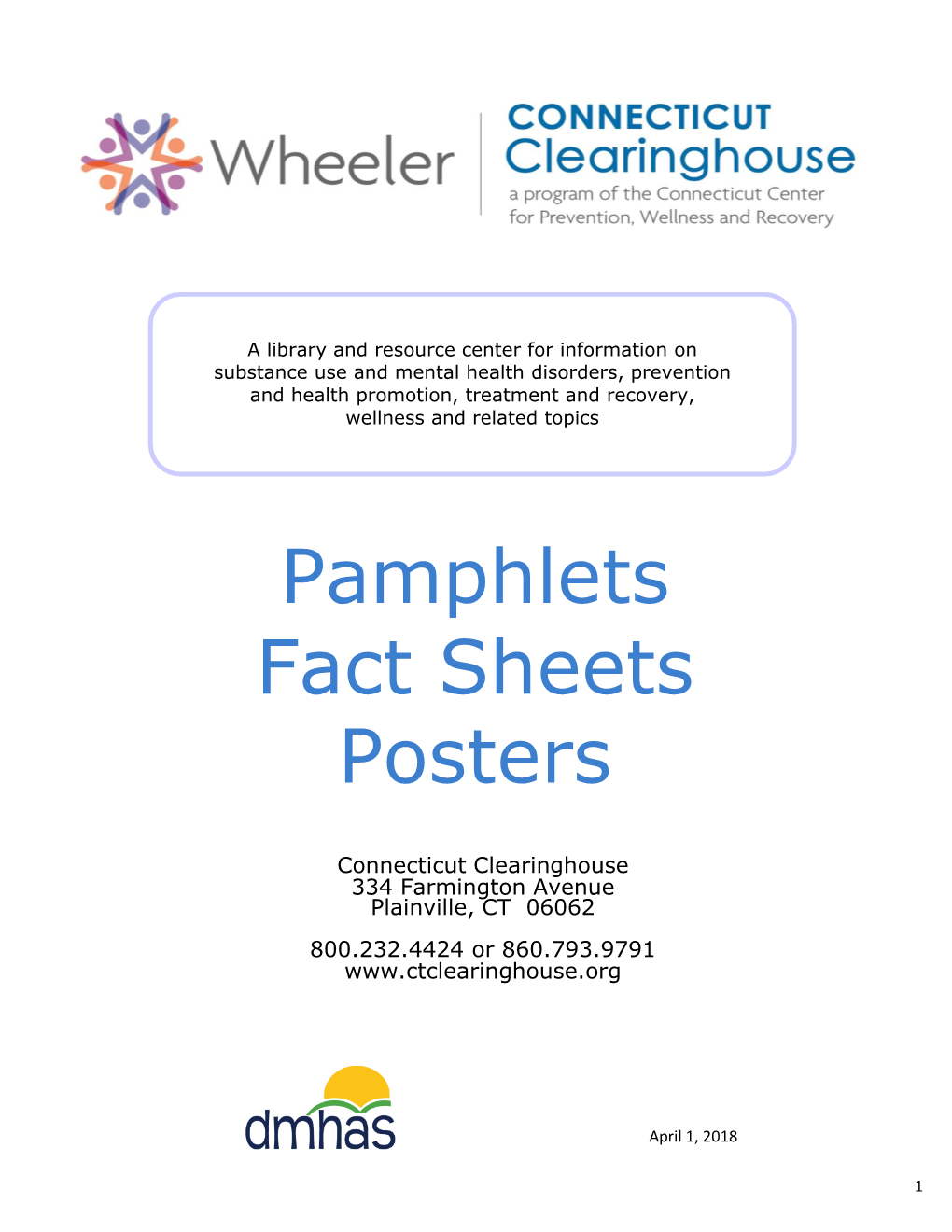 Pamphlets Fact Sheets Posters