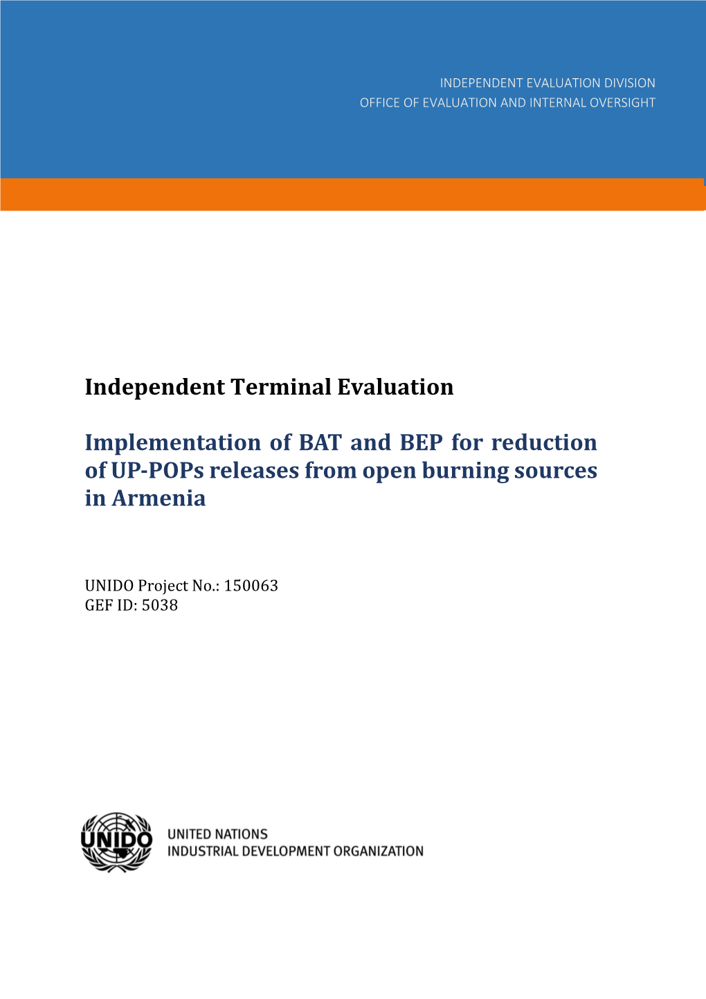 Implementation of BAT and BEP for Reduction of UP-Pops Releases from Open Burning Sources in Armenia