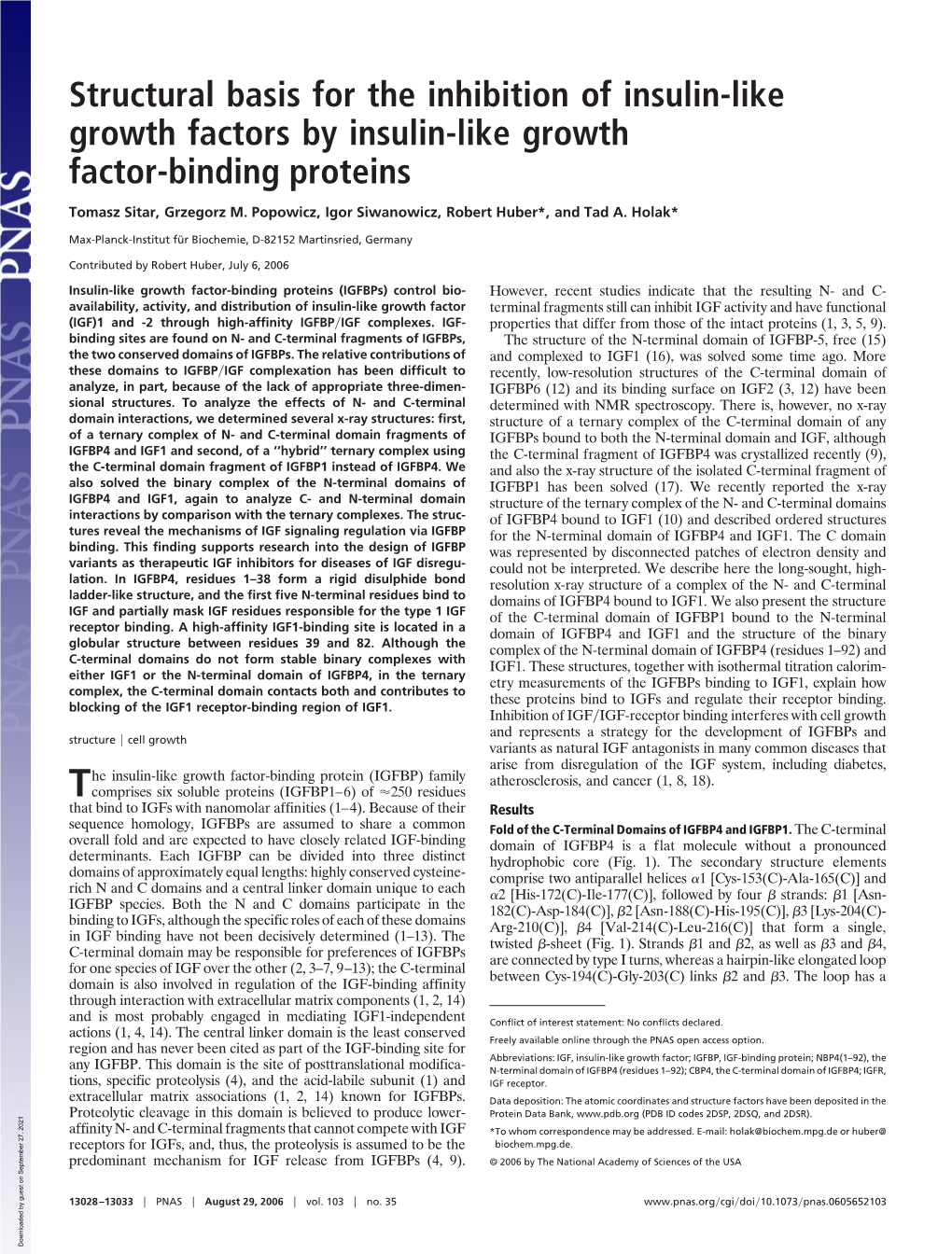 Structural Basis for the Inhibition of Insulin-Like Growth Factors by Insulin-Like Growth Factor-Binding Proteins