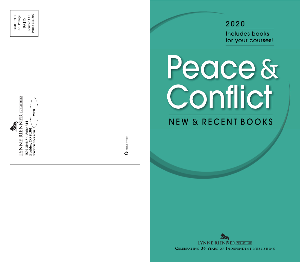 Peace & Conflict- New & Recent Books