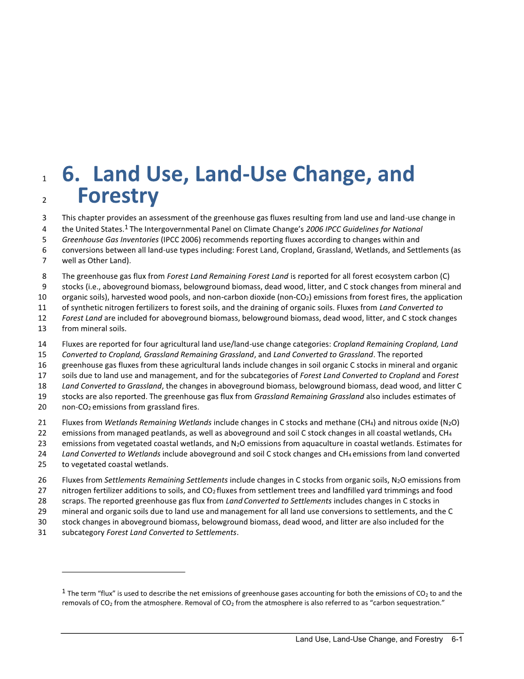 6. Land Use, Land-Use Change