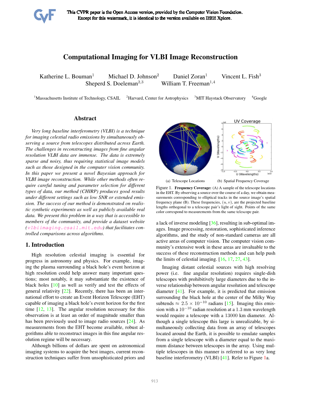 Computational Imaging for VLBI Image Reconstruction