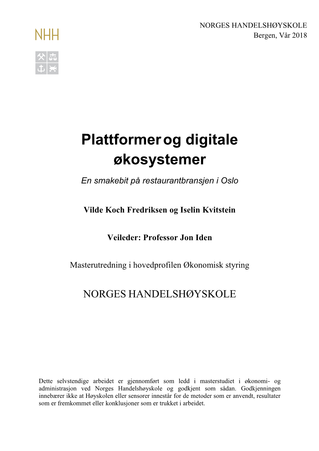 Plattformerog Digitale Økosystemer