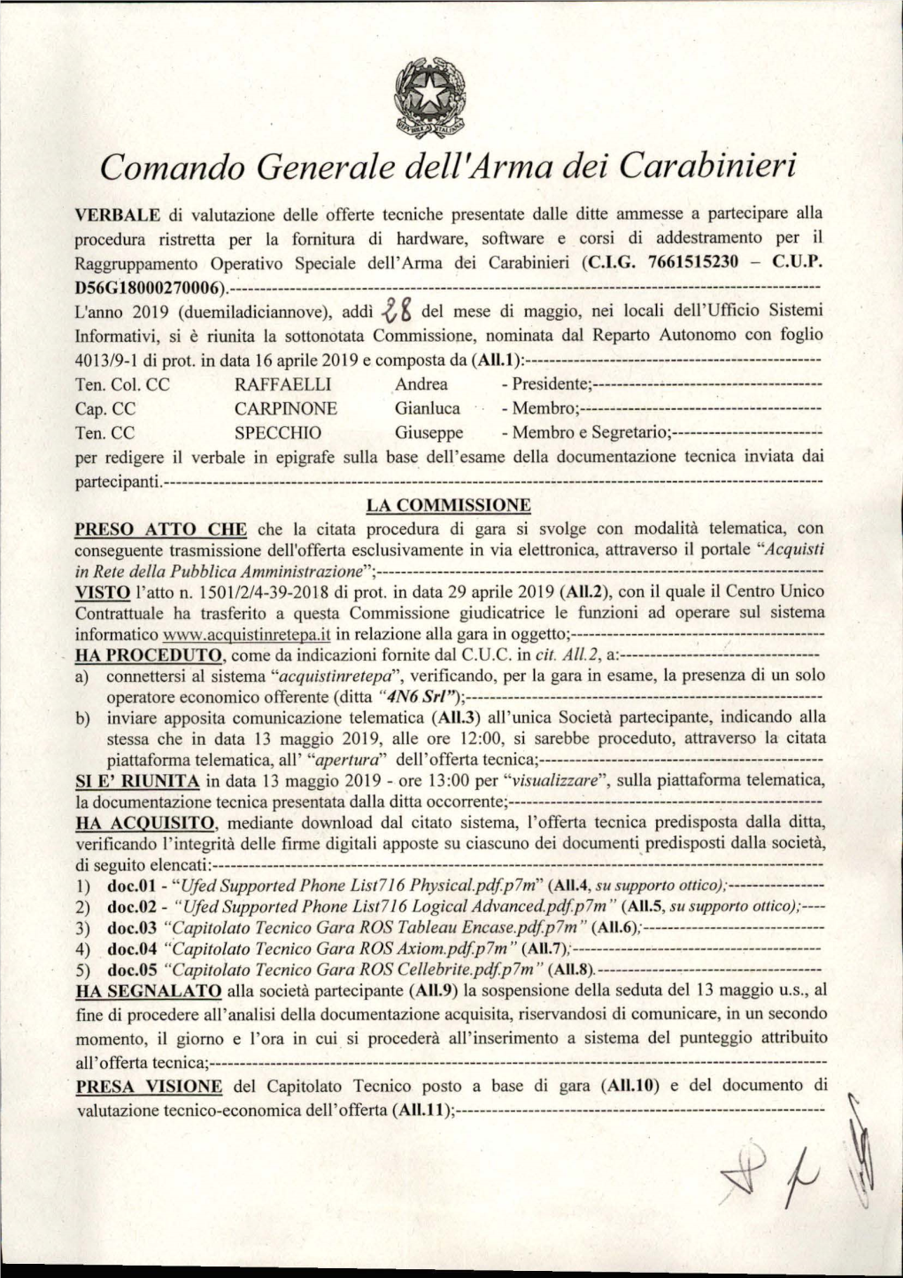 Comando Generale Dell'arma Dei Carabinieri