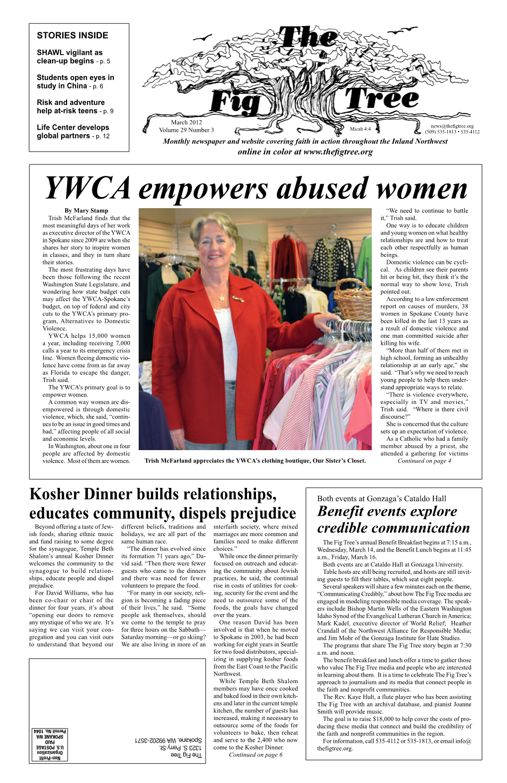 YWCA Empowers Abused Women by Mary Stamp “We Need to Continue to Battle Trish Mcfarland Finds That the It,” Trish Said