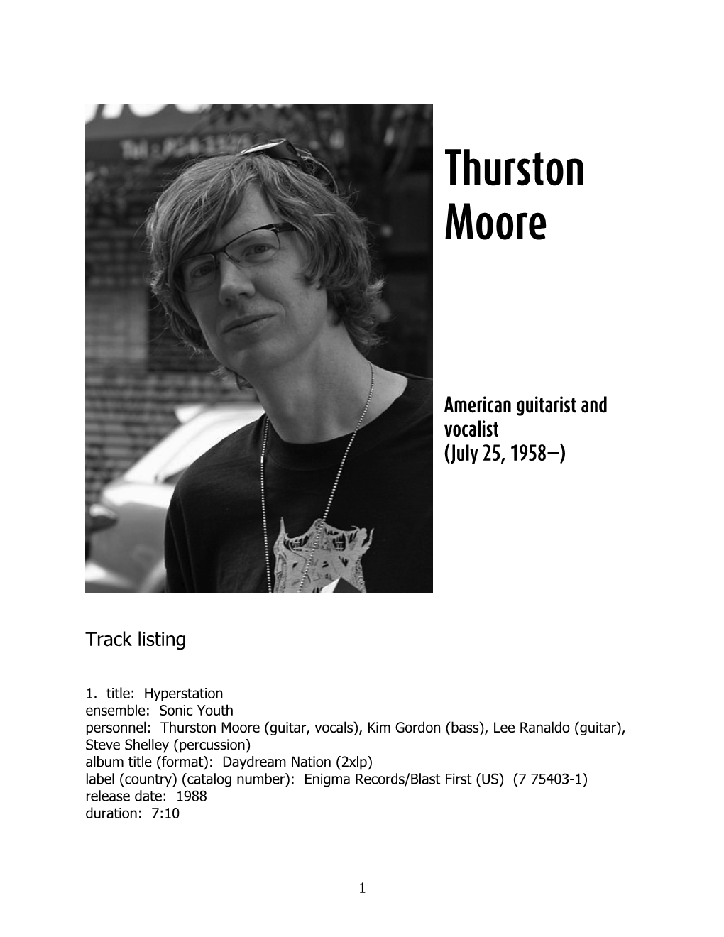 Thurston Moore