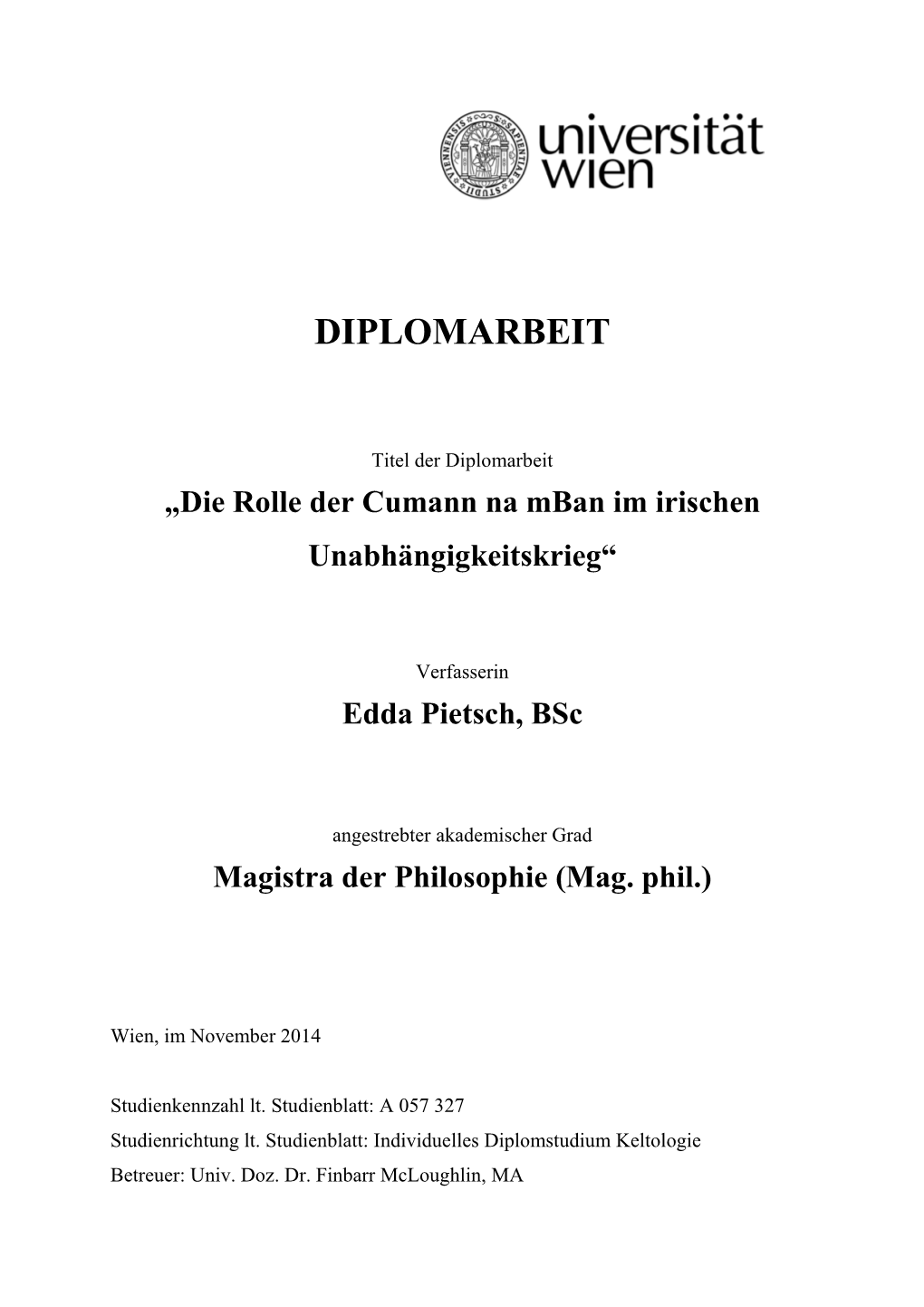 Diplomarbeit