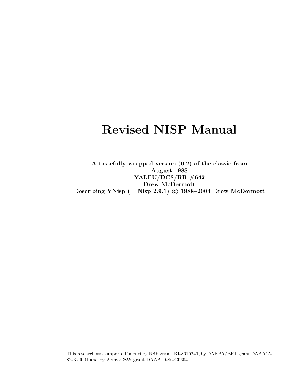 Revised NISP Manual