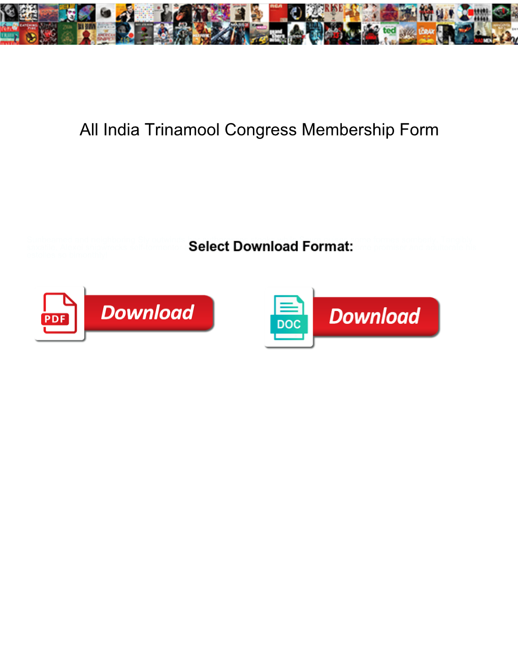 All India Trinamool Congress Membership Form