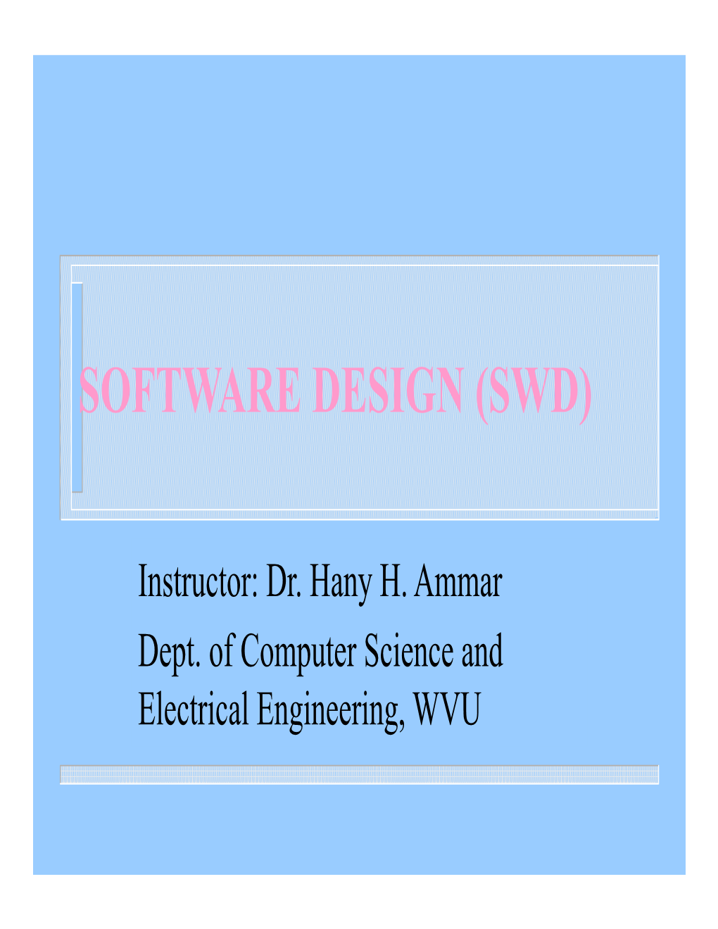 Software Design (Swd)