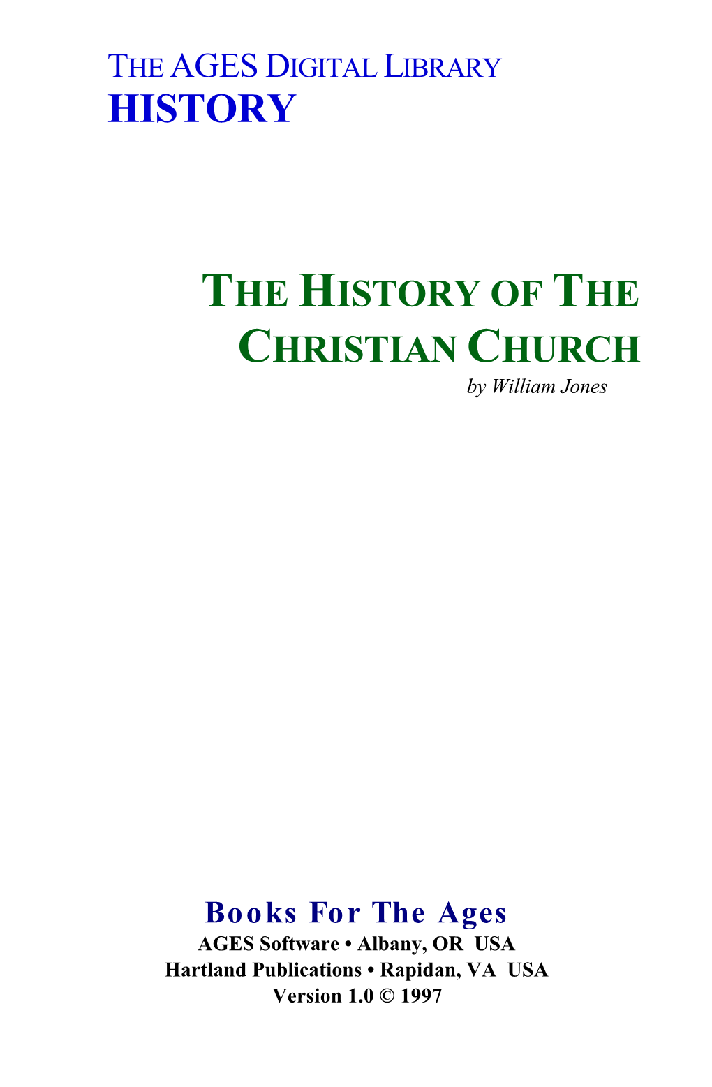 History of the Christian Church Vol. 2