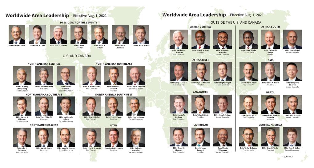 Worldwide Area Leadership Effective Aug