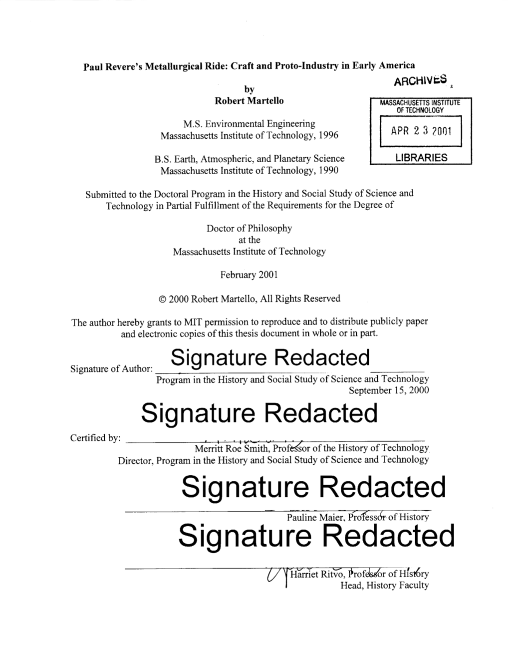 Signature Redacted