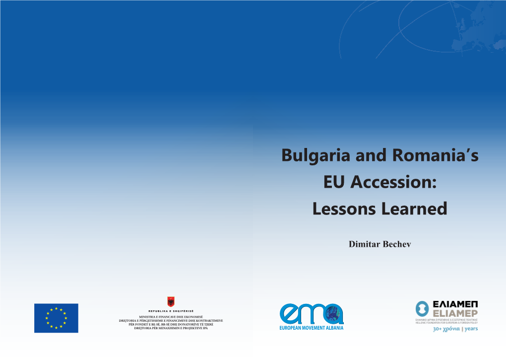 Bulgaria and Romania's EU Accession