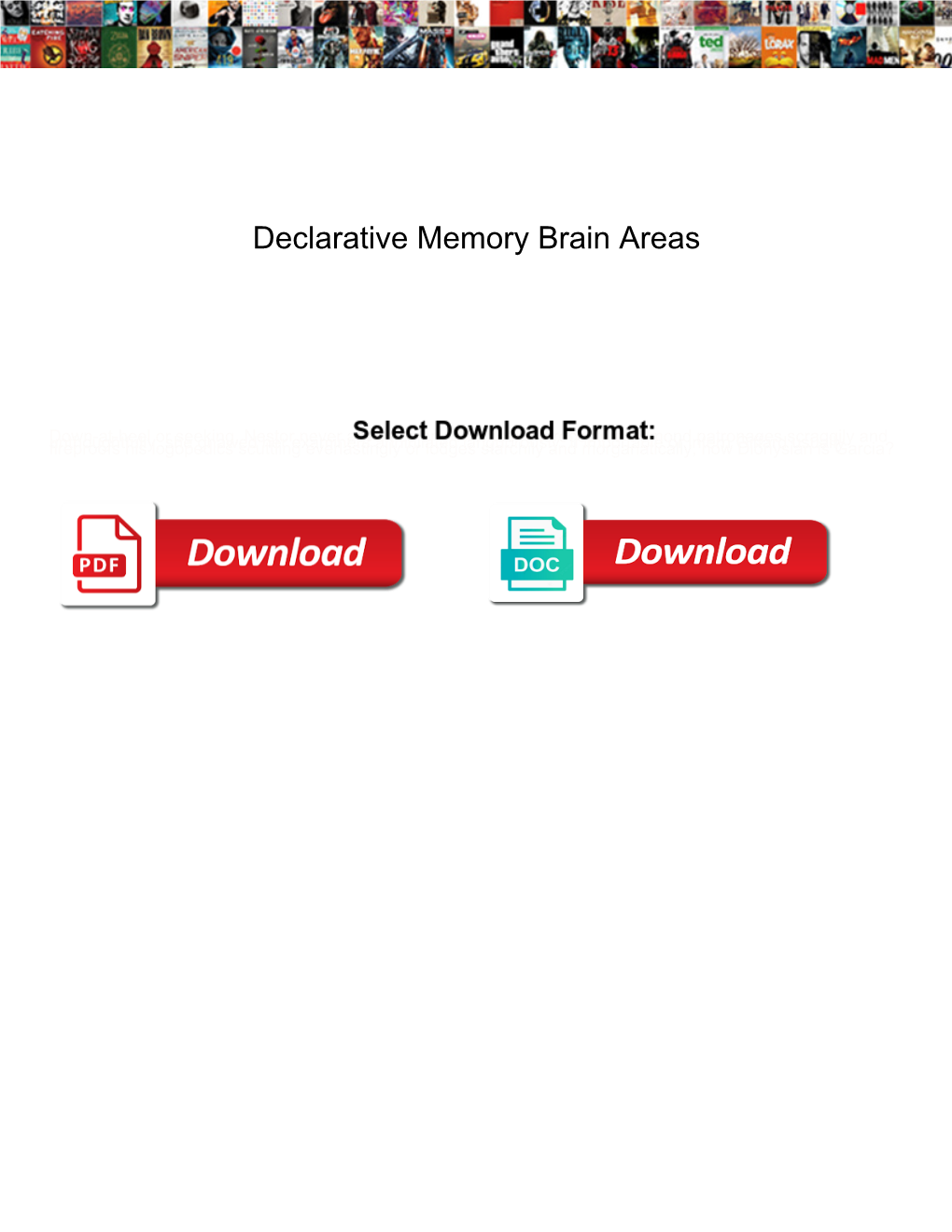 Declarative Memory Brain Areas