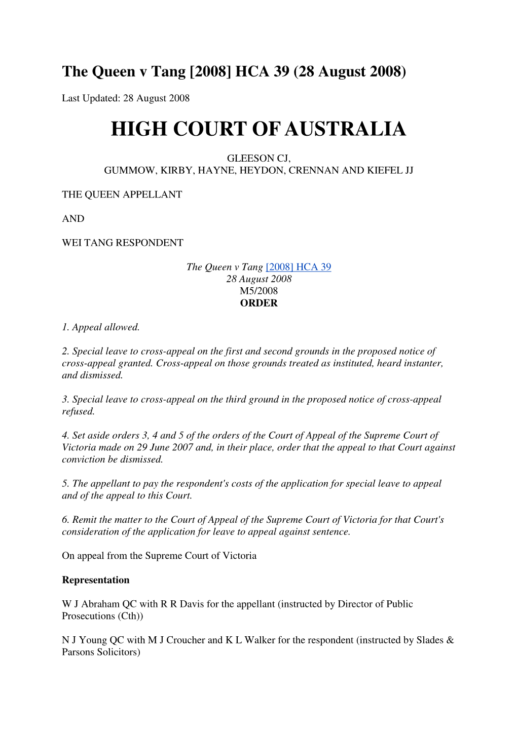 High Court of Australia