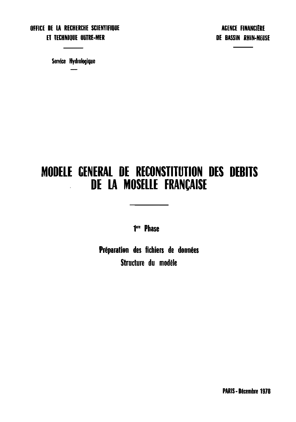 Modèle Général De Reconstitution Des Débits De La Moselle Française