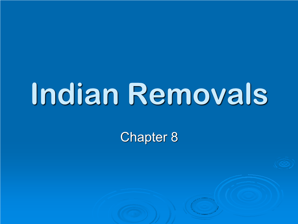 Indian Removals