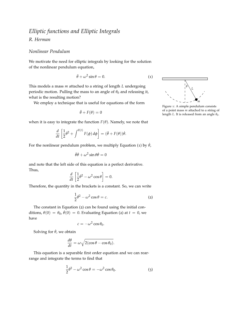 Elliptic Functions and Elliptic Integrals R