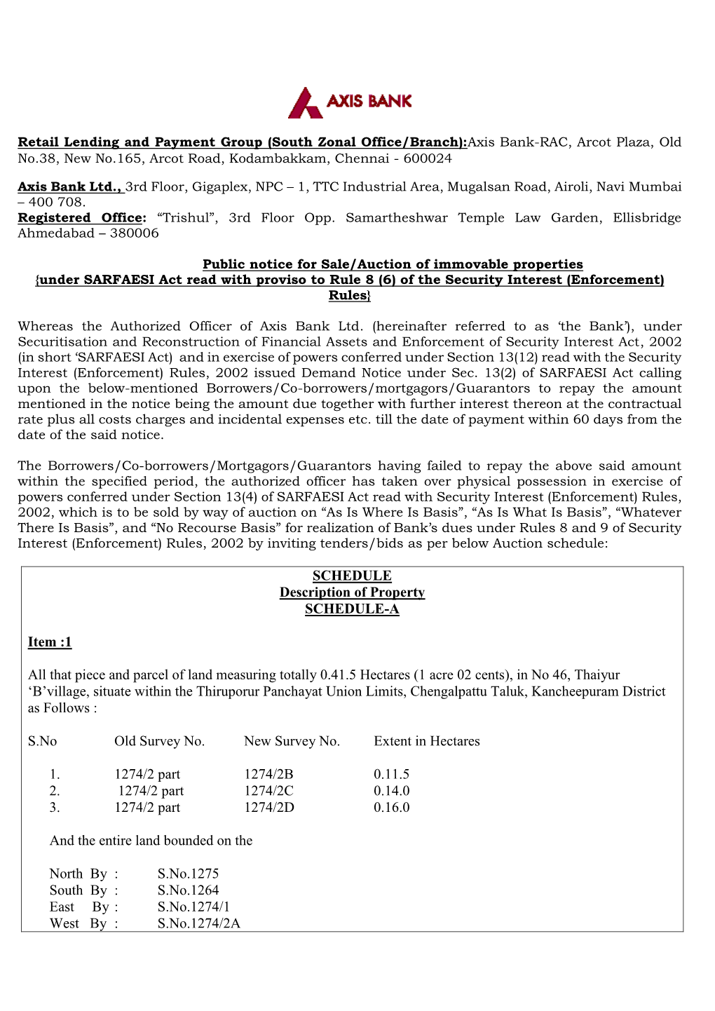 1 All That Piece and Parcel of Land Measuring Totally 0.41.5 Hectares