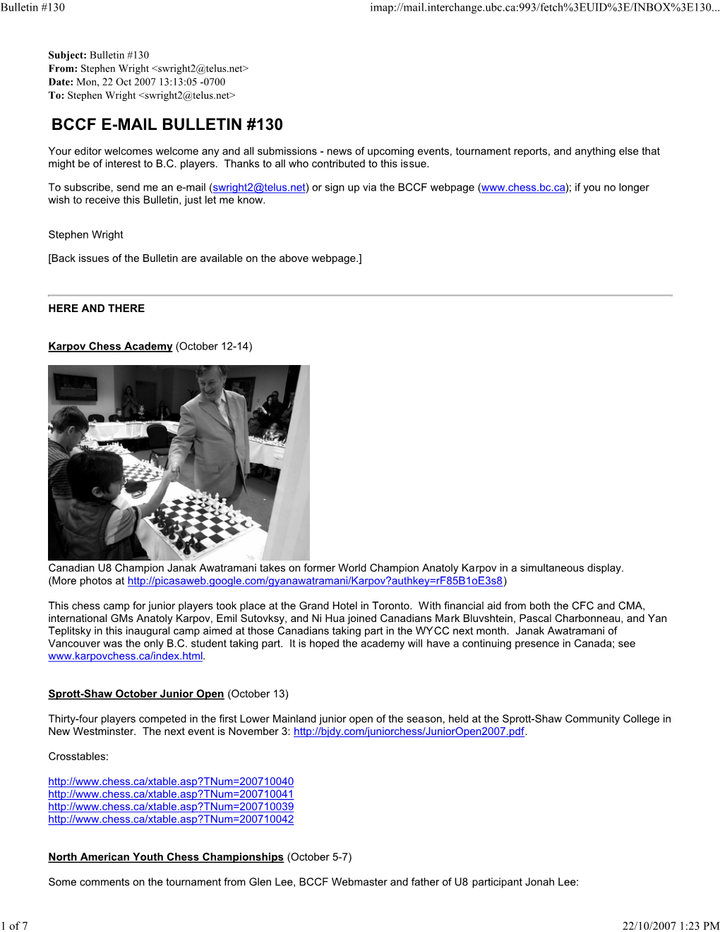 Bulletin #130 Imap://Mail.Interchange.Ubc.Ca:993/Fetch%3EUID%3E/INBOX%3E130