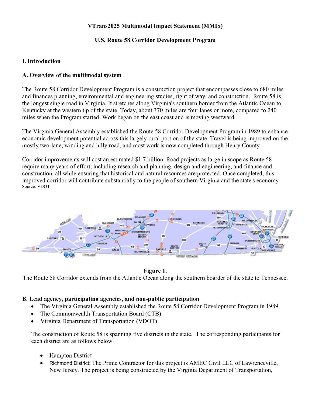 Multimodal Impact Statement (MIS) Outlines