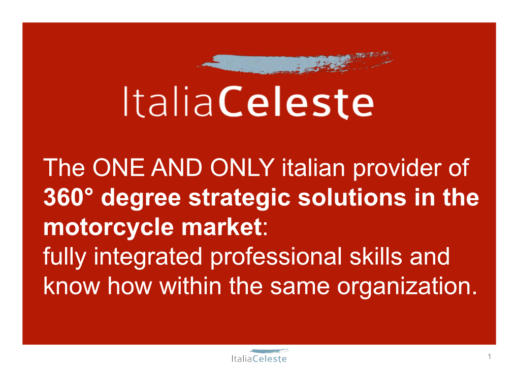 Fully Integrated Professional Skills and Know How Within the Same Organization