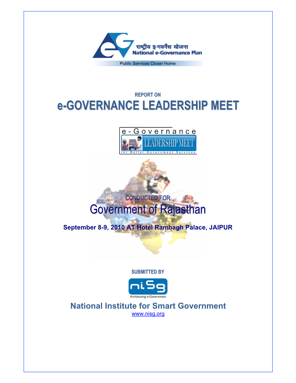 E-GOVERNANCE LEADERSHIP MEET