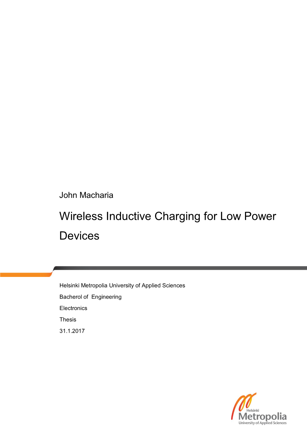 Wireless Inductive Charging for Low Power Devices