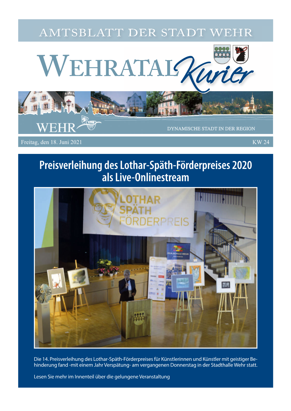 Wehratalkurier@Wehr.De TIERÄRZTE Für Den Anzeigenteil/ Druck: Primo-Verlag Anton Stähle Gmbh & Co